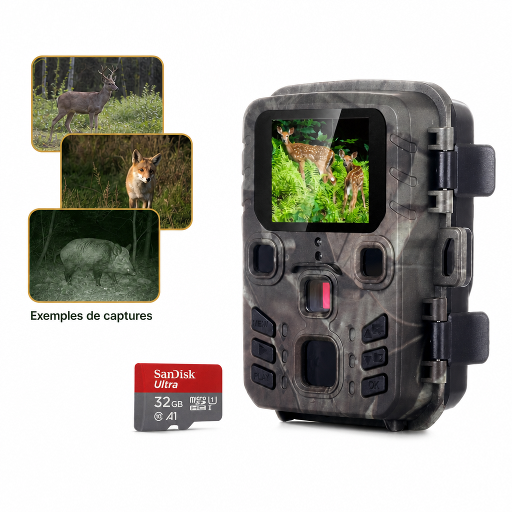 Caméra de chasse 20 MP pour la surveillance de la faune