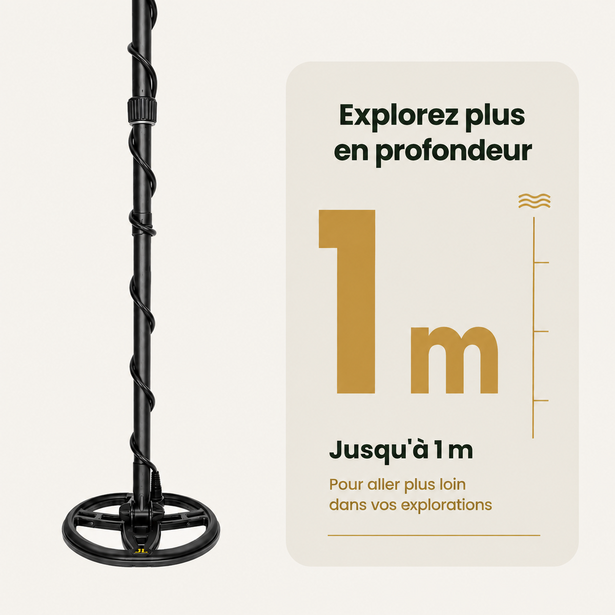 Détecteur de métaux plage et forêt, jusqu'à 1 m de profondeur - Explorateur 160