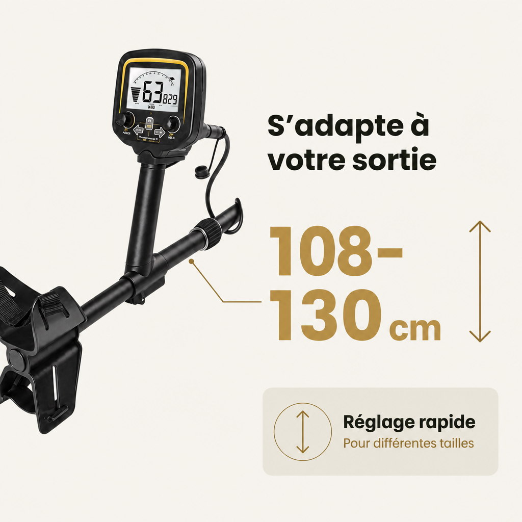 Détecteur de métaux plage et forêt, jusqu'à 1 m de profondeur - Explorateur 160